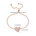 blingbling diamond heart bracelets,adjustable copper pave with zircon gold bracelets jewelry for women